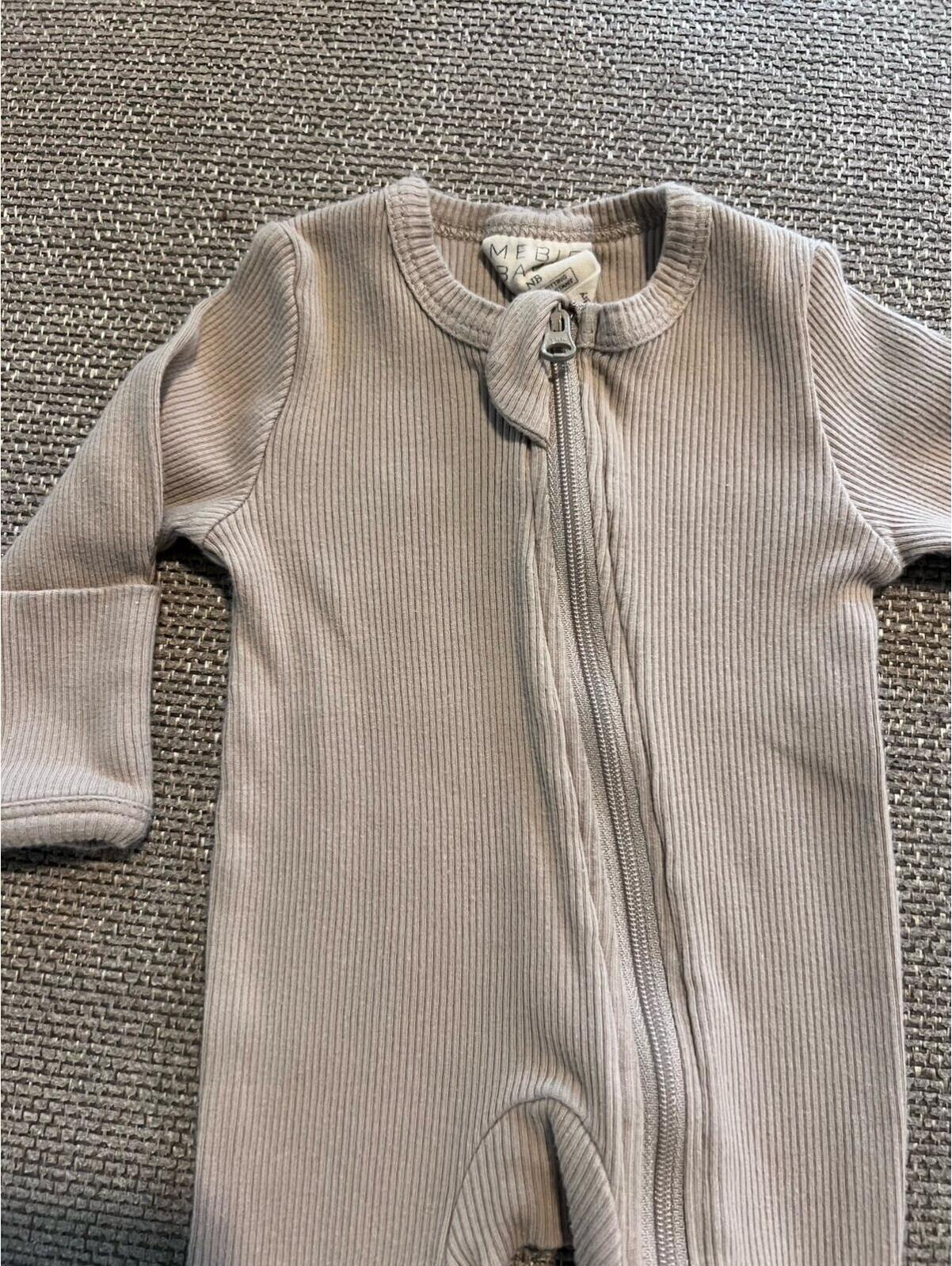 Mebie Baby Ribbed Footie Pajamas — image 2 of 3